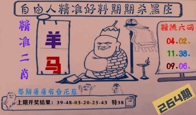 264期自由人二肖六码[图]