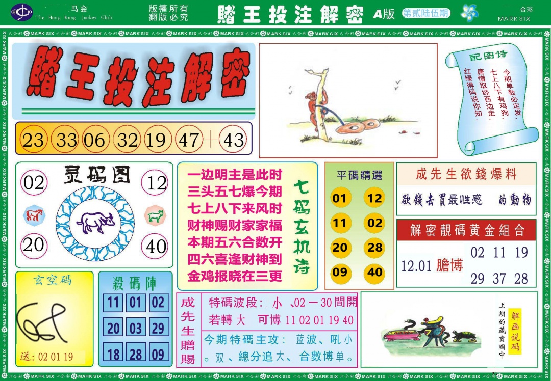 265期赌王投注解密[图]
