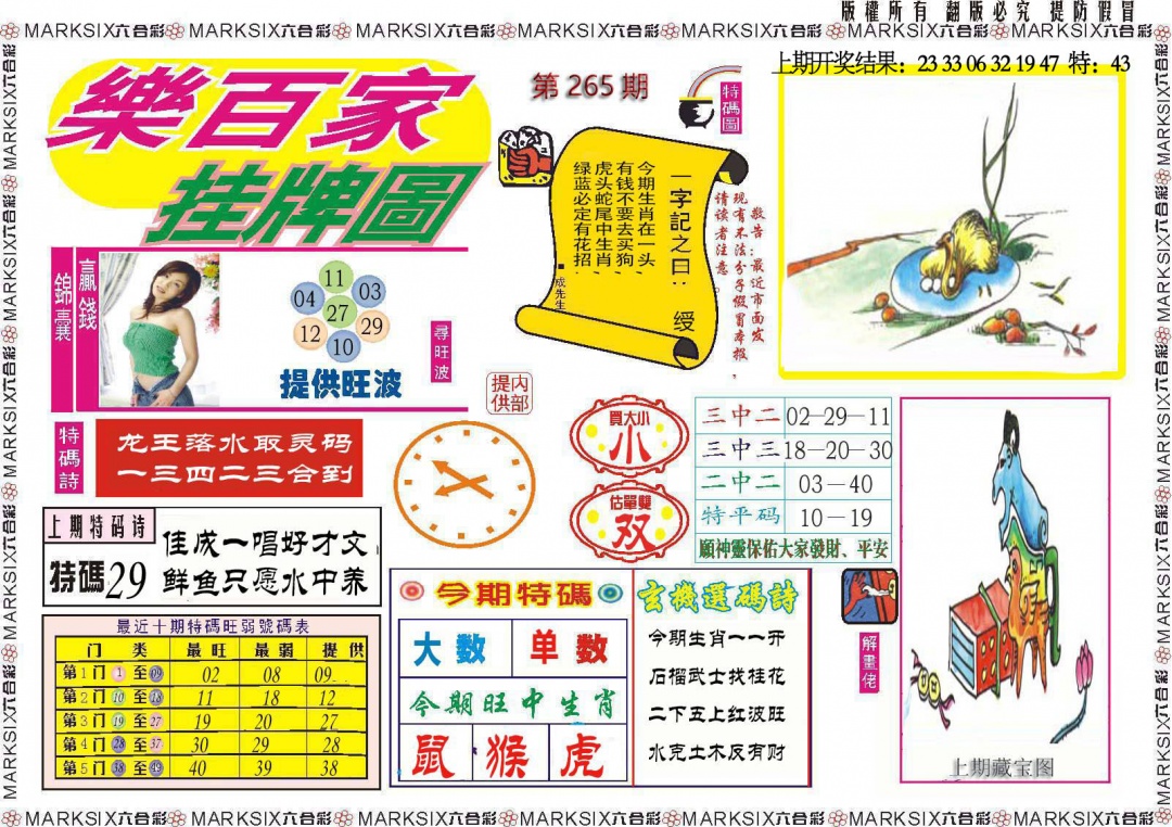 265期乐百家挂牌图[图]