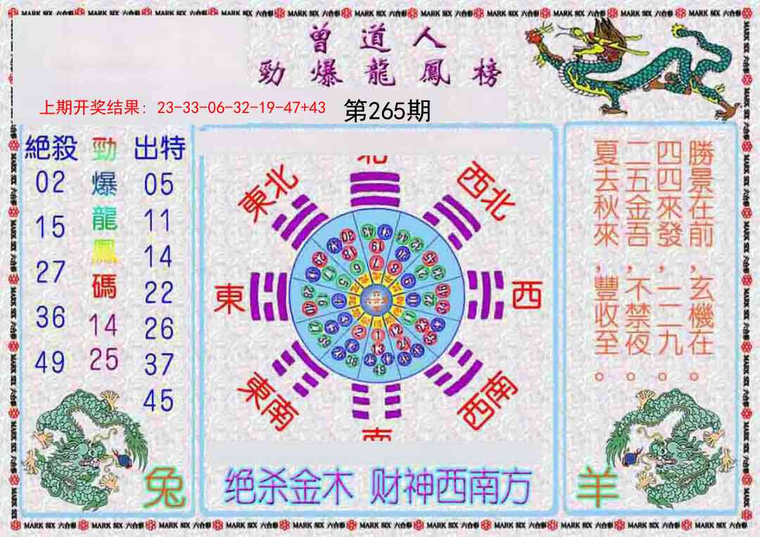 265期曾道人劲爆龙凤榜[图]