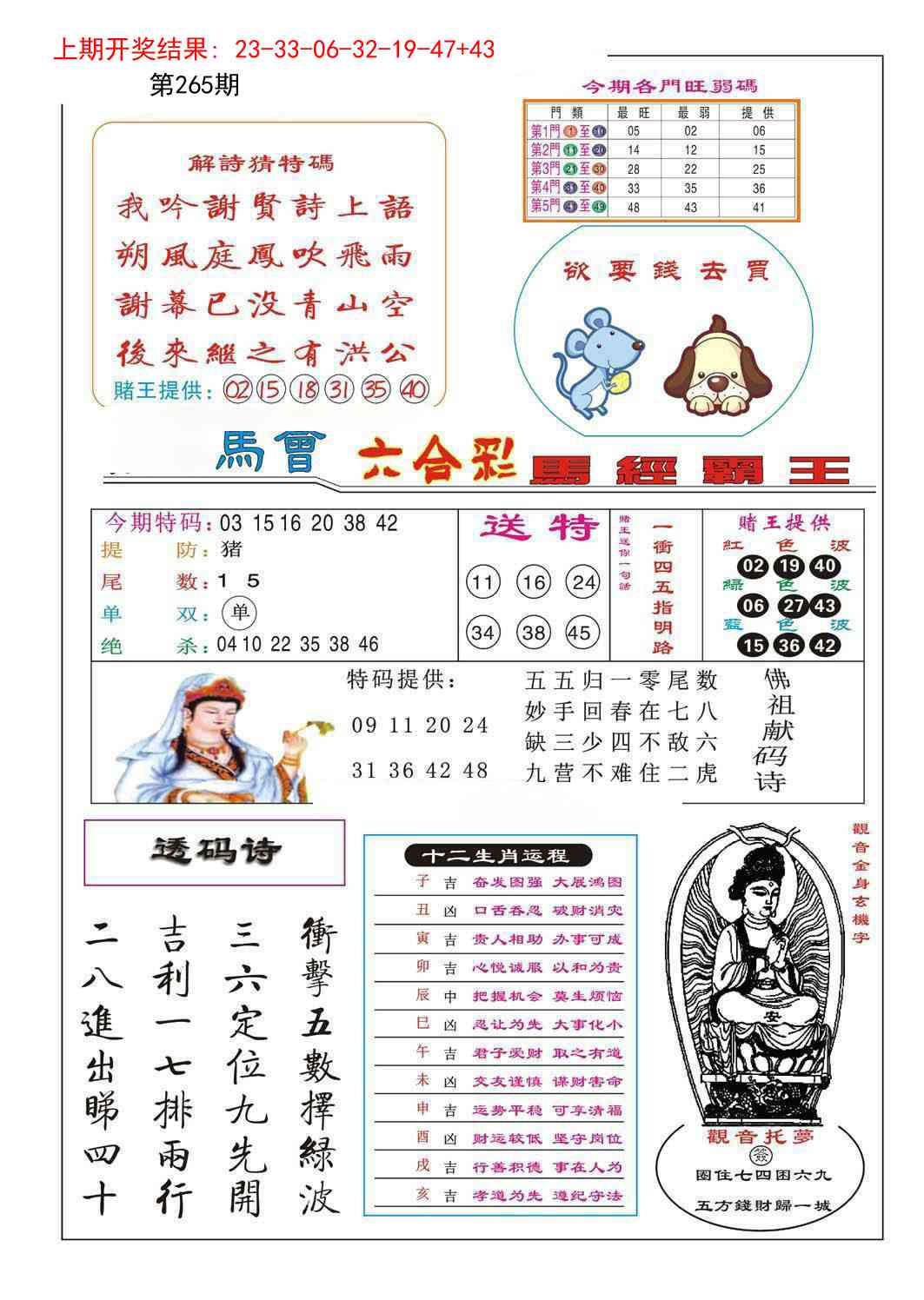 265期马经霸王[图]