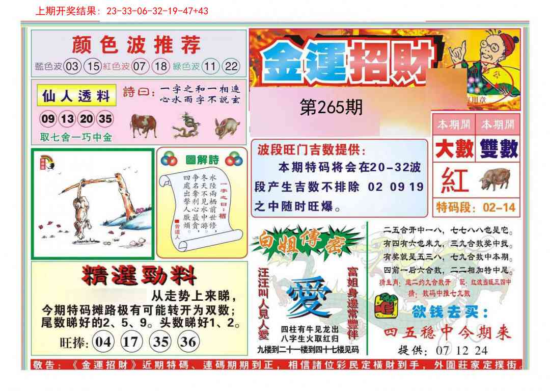 265期金运招财[图]