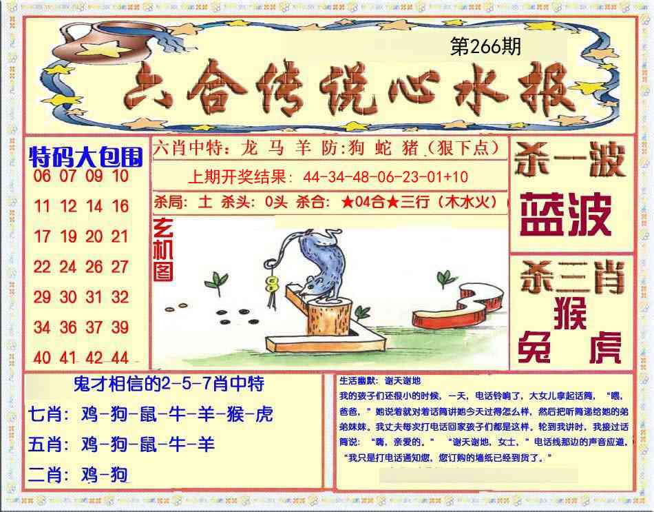266期六合传说(心水版)[图]