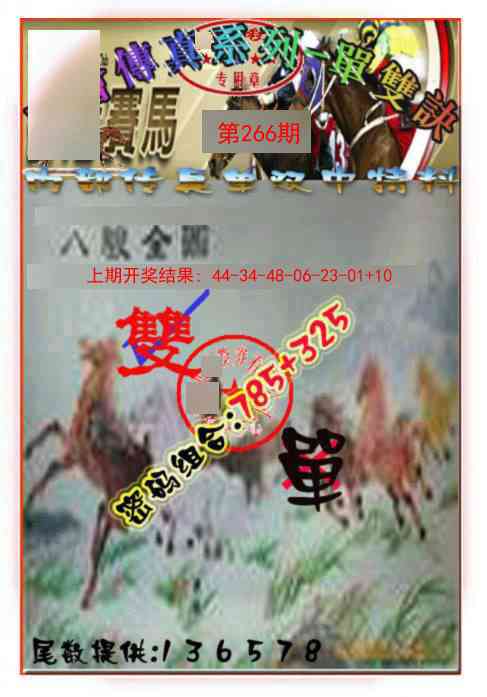 266期马会传真-单双诀[图]