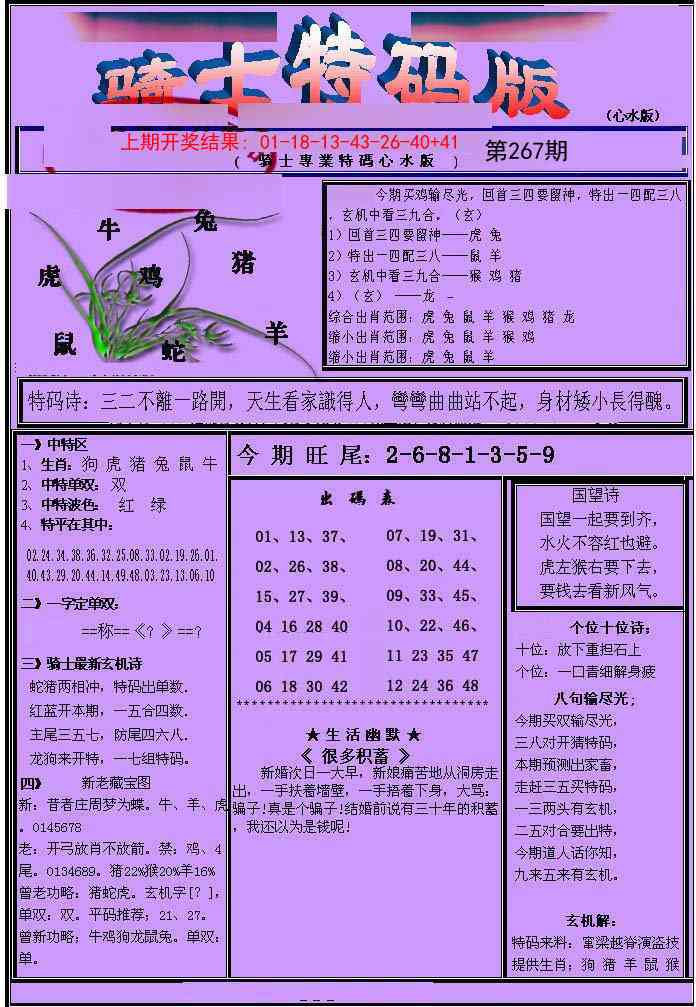 267期骑士特码版[图]