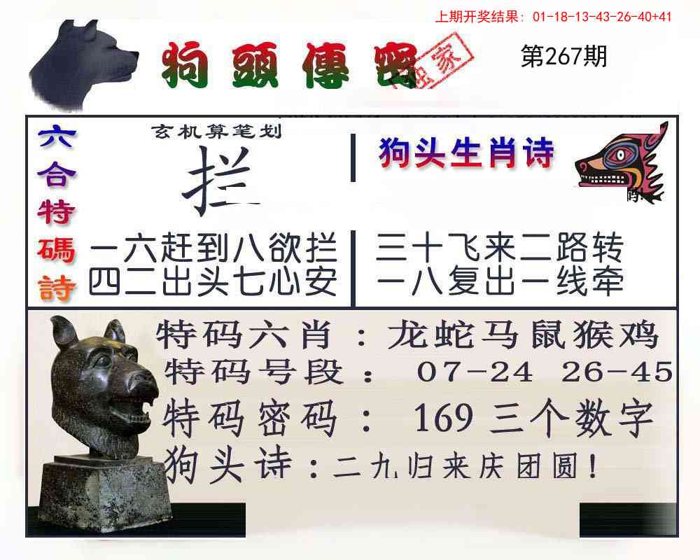 267期狗头传密[图]