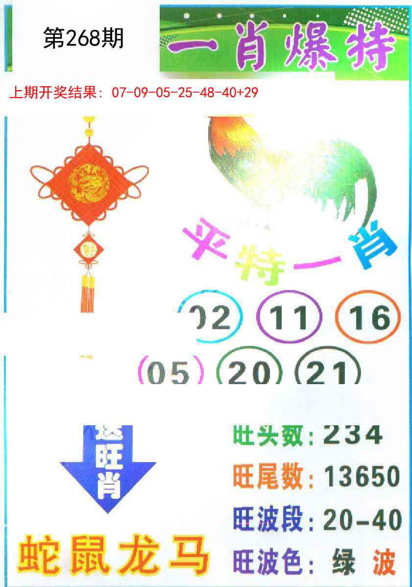 268期一肖爆特[图]