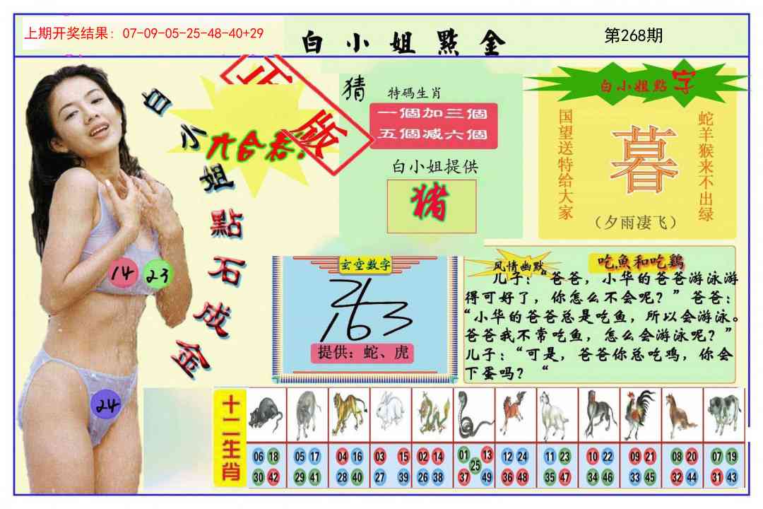 268期白小姐点金[图]