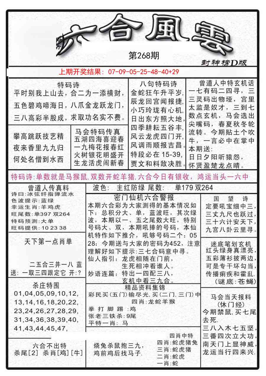 268期六合风云A[图]