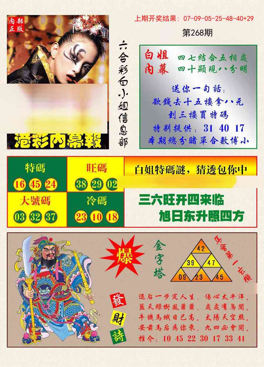 268期港彩内幕报[图]