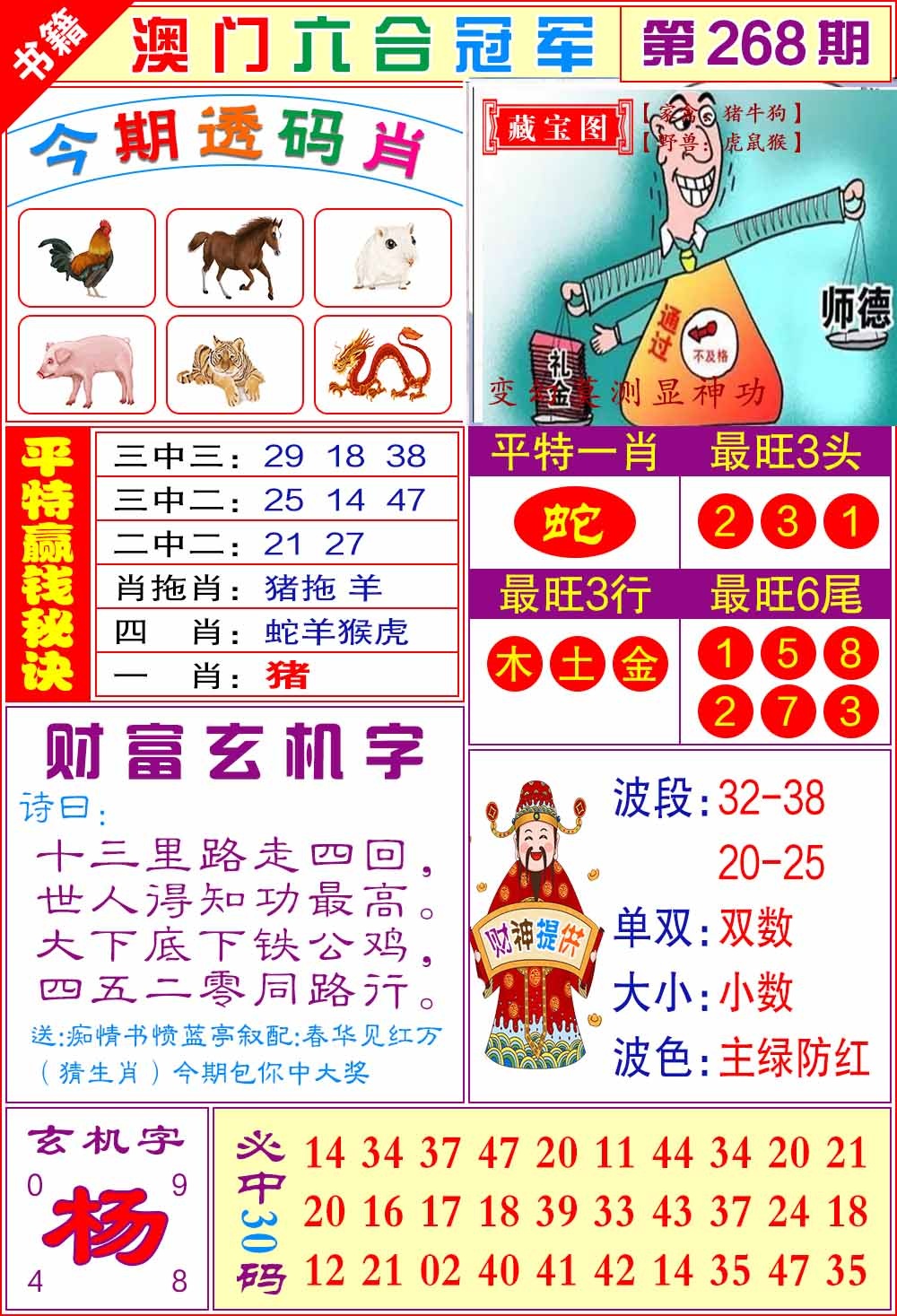 268期澳门六合冠军[图]