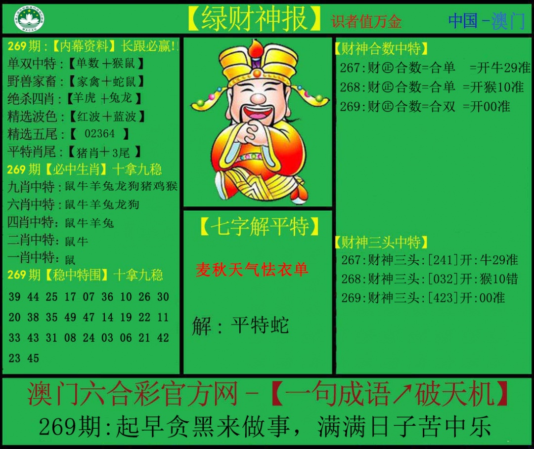 269期绿财神[图]