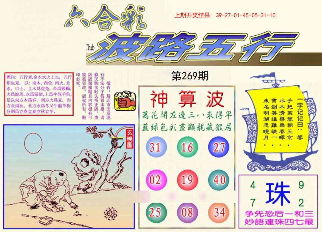 269期波路五行[图]