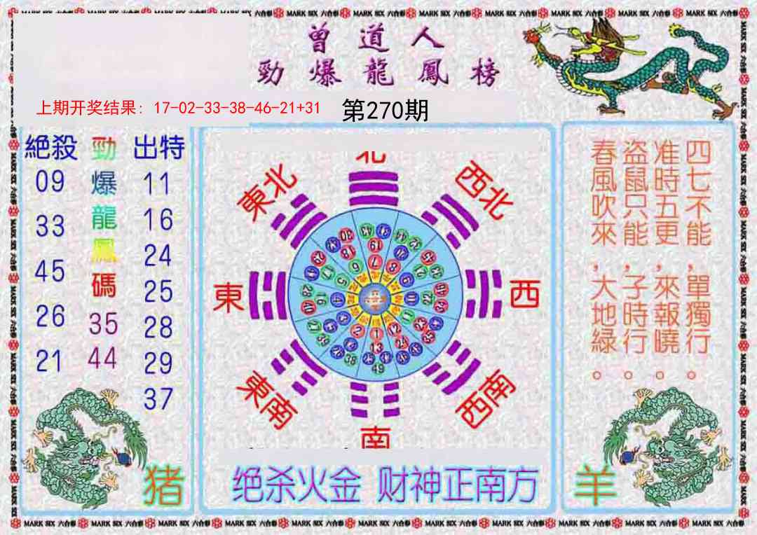 270期曾道人劲爆龙凤榜[图]