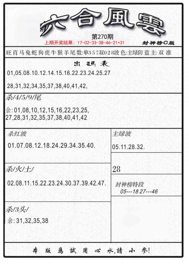 270期六合风云B[图]