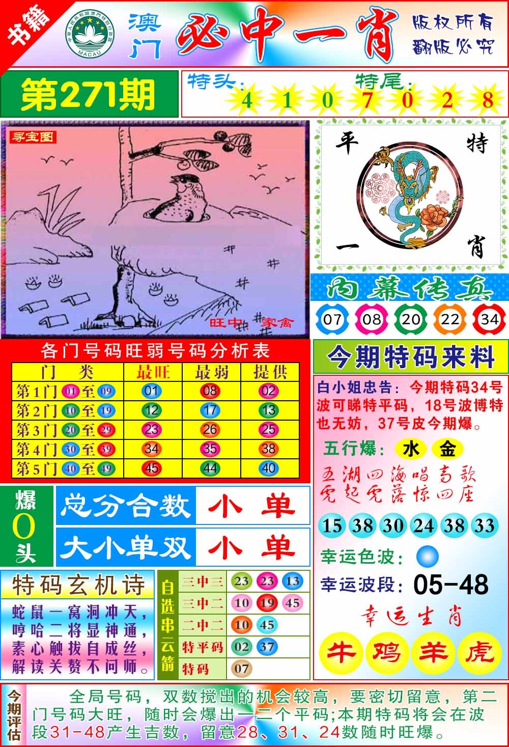 271期澳门玄机一特[图]
