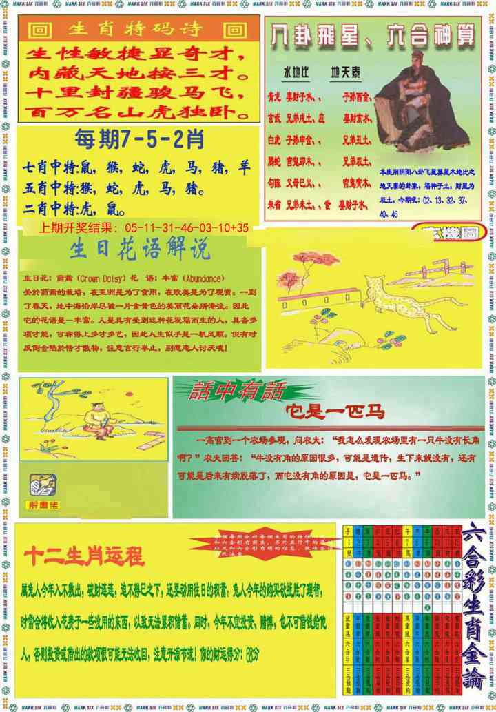 271期九龍马经B(推荐)[图]