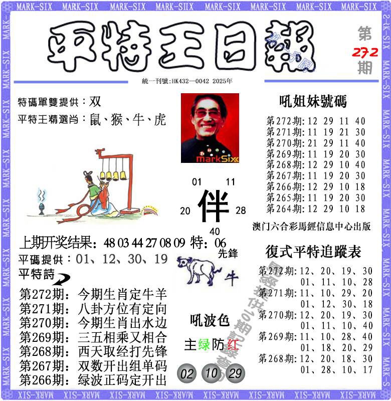 272期平特王日报[图]