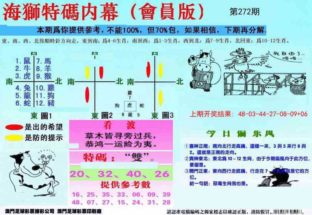 272期另版海狮特码内幕报[图]