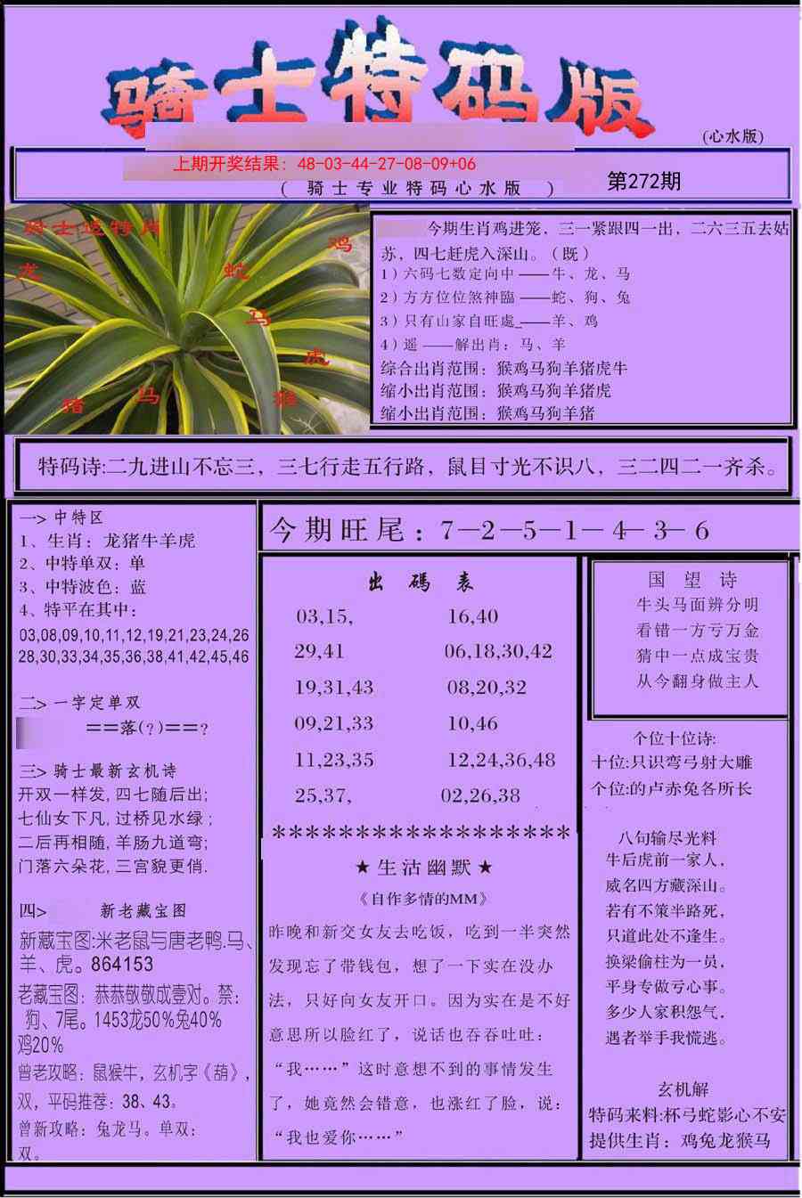 272期骑士特码版[图]