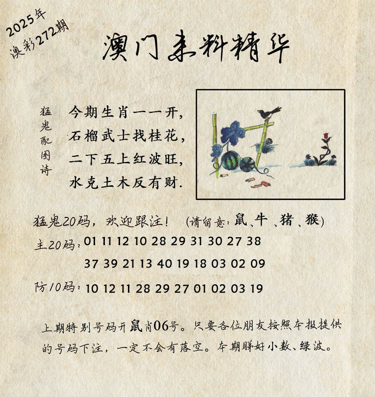 272期澳门来料精华[图]