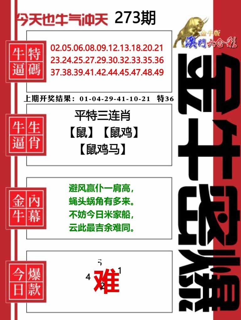 273期金牛密爆[图]