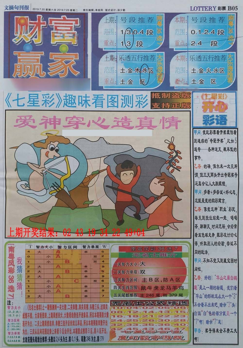 274期财富赢家（七星彩）[图]