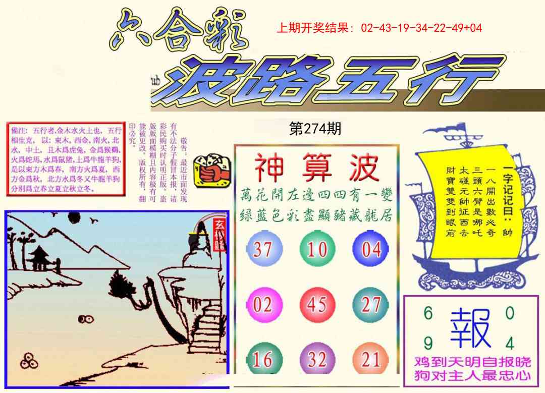 274期波路五行[图]