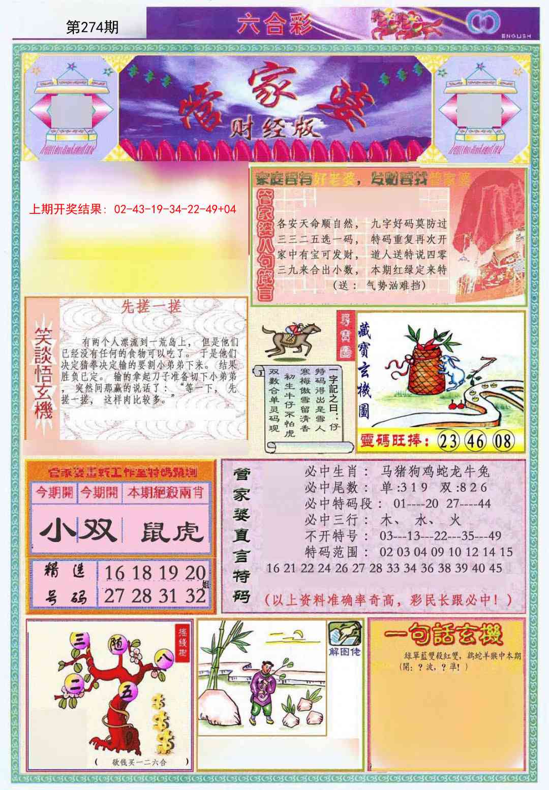 274期管家婆财经版[图]