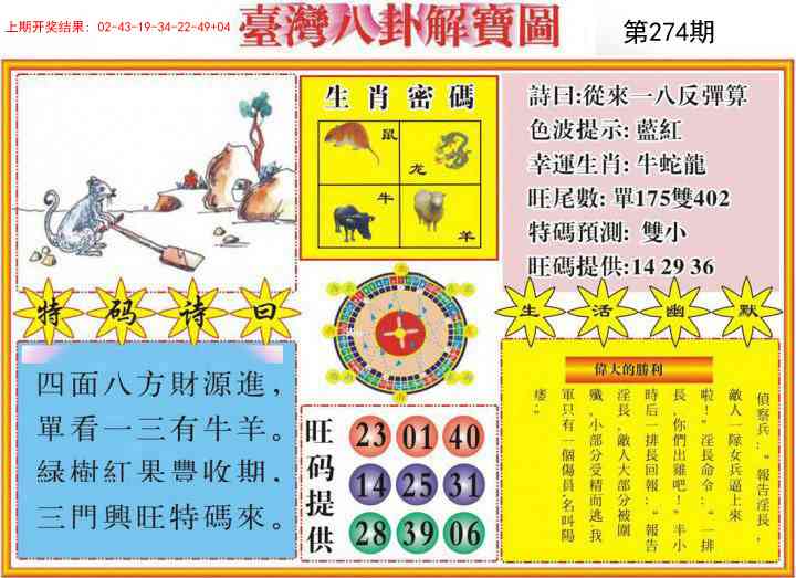 274期台湾八卦解宝图[图]