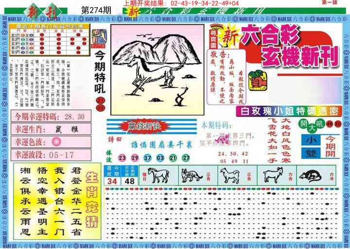 274期新六合彩特码新刊A[图]