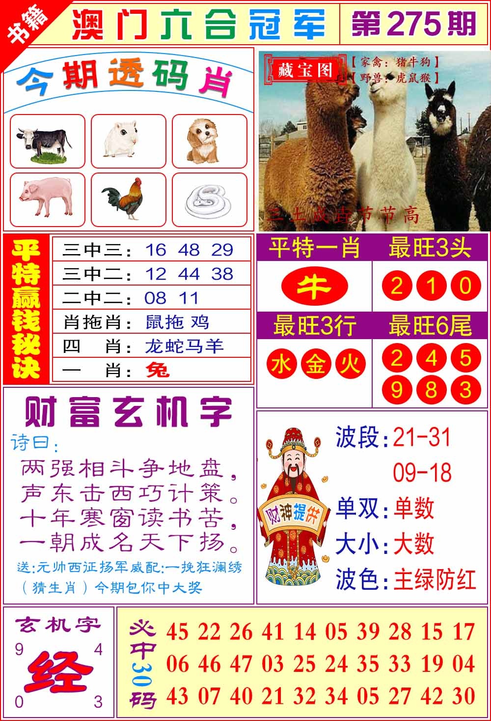 275期澳门六合冠军[图]