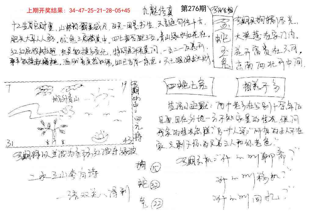 276期手写九龙内幕[图]