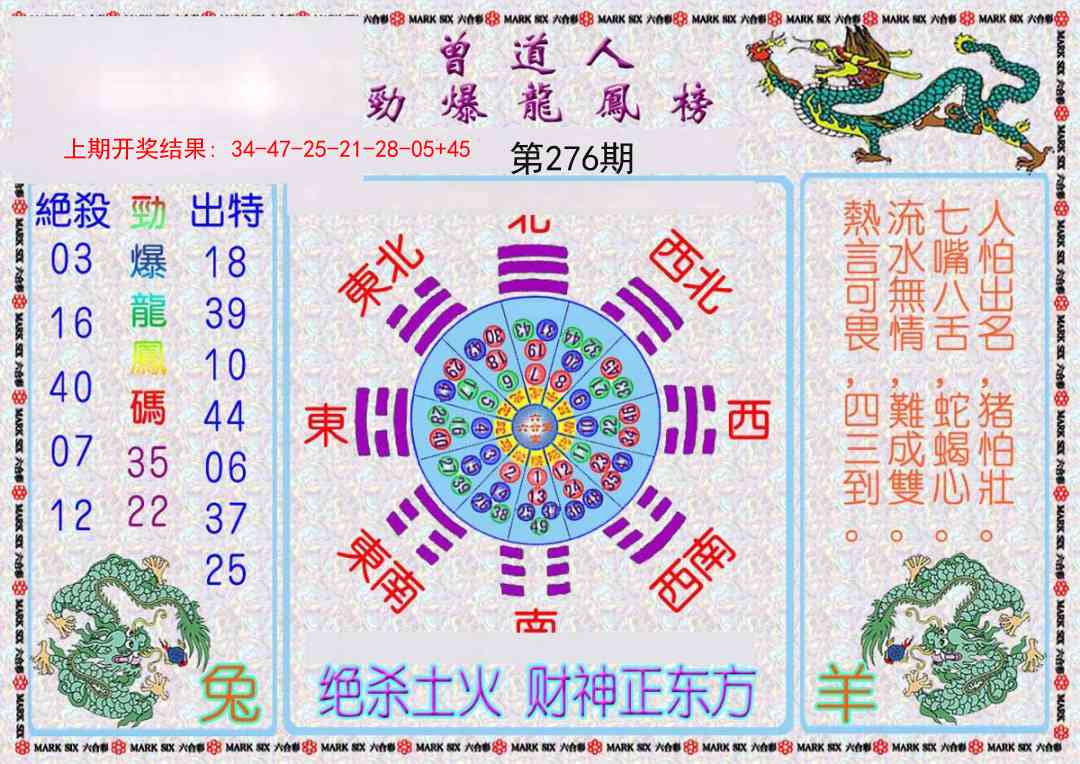 276期曾道人劲爆龙凤榜[图]
