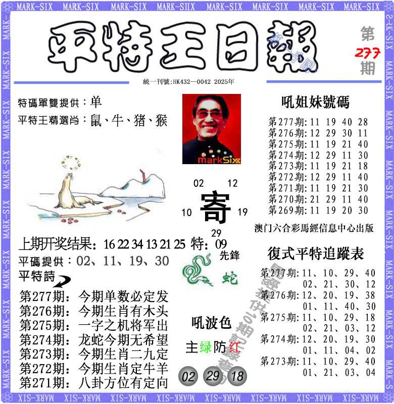 277期平特王日报[图]
