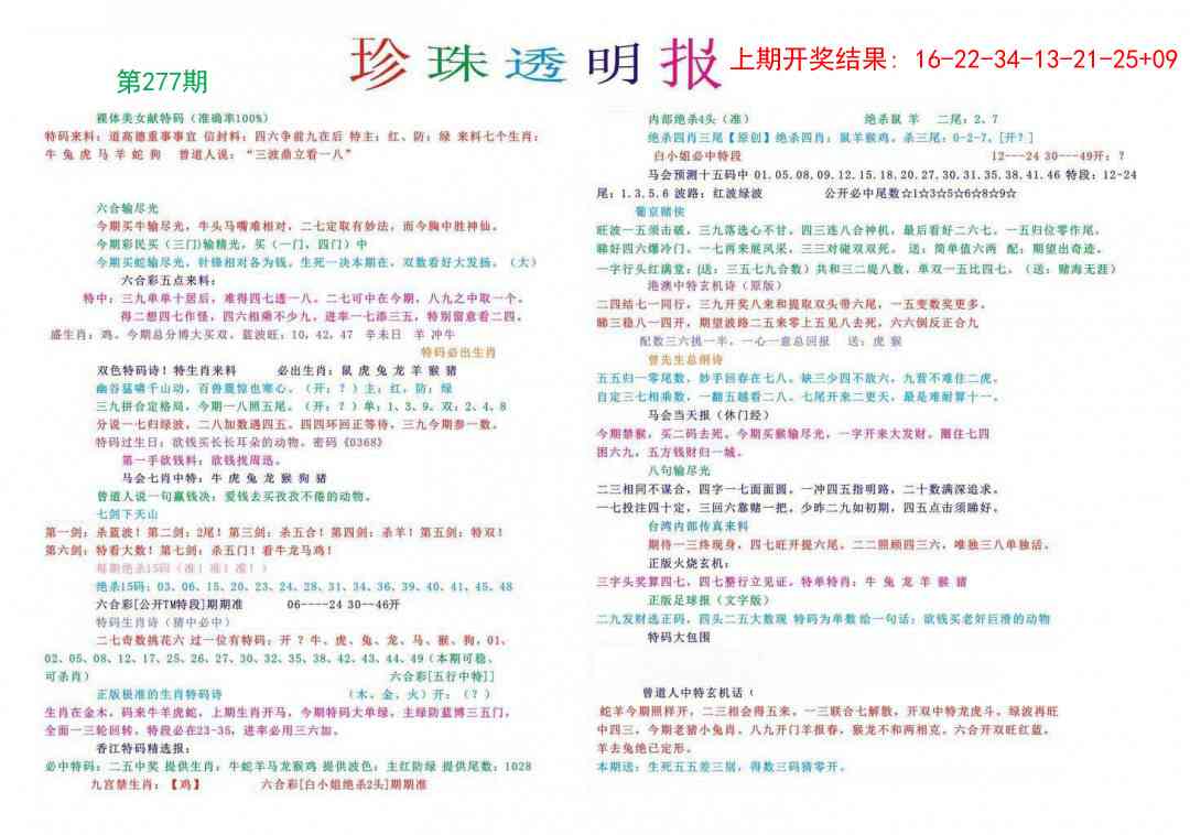 277期珍珠透明报[图]