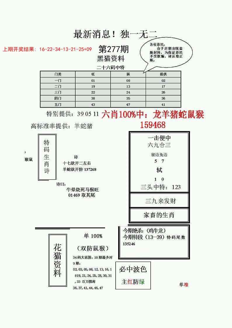 277期独一无二(正)[图]