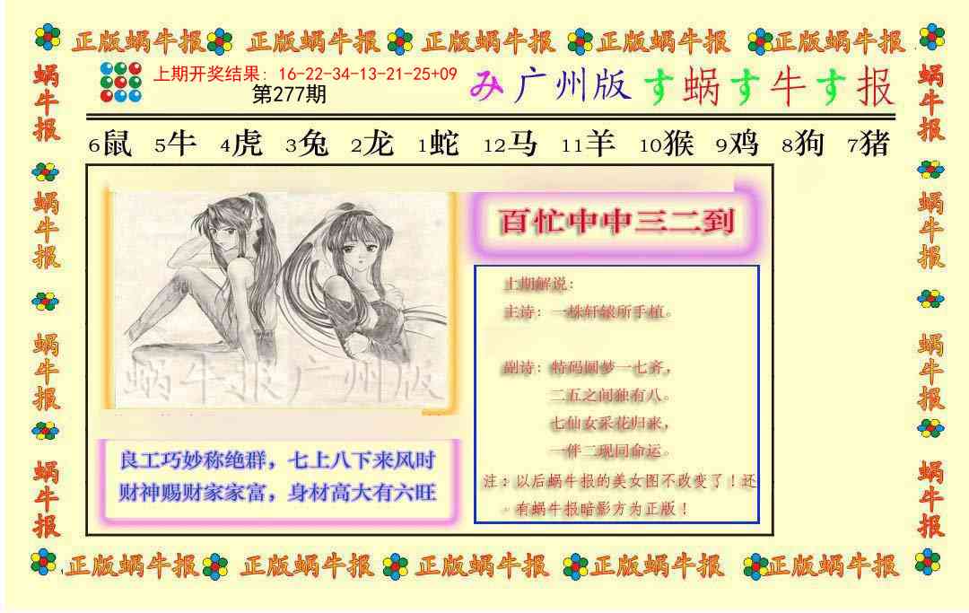 277期正版蜗牛报[图]