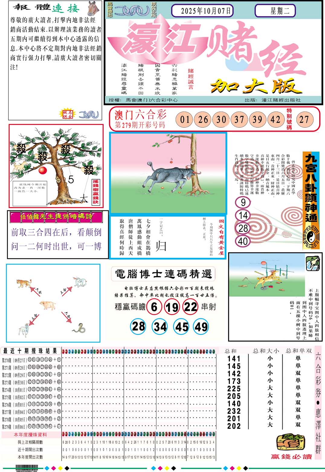 280期濠江赌经A加大版[图]