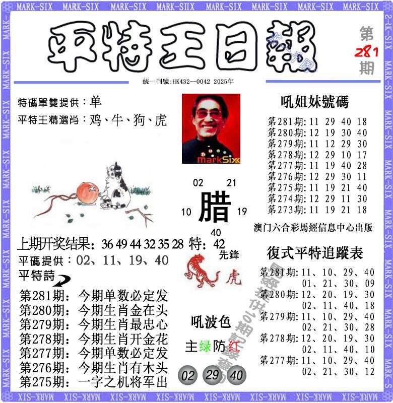 281期平特王日报[图]