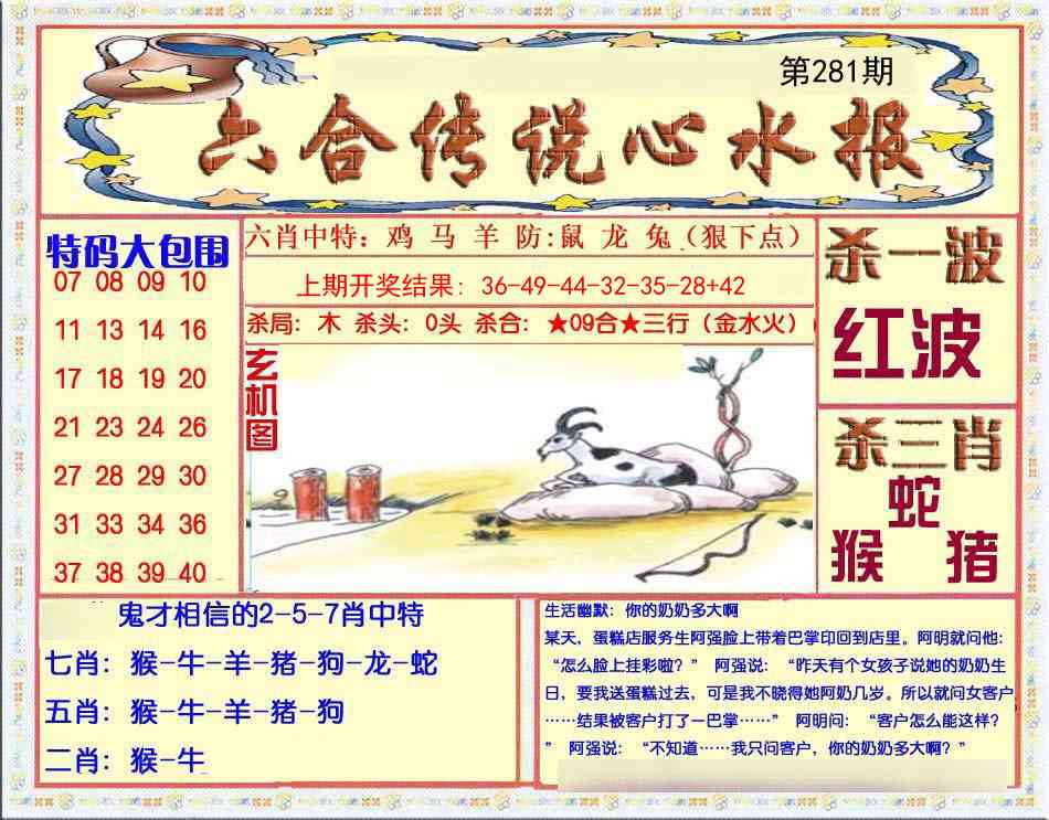 281期六合传说(心水版)[图]
