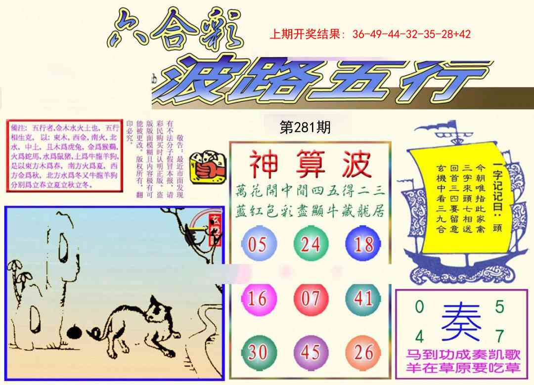 281期波路五行[图]