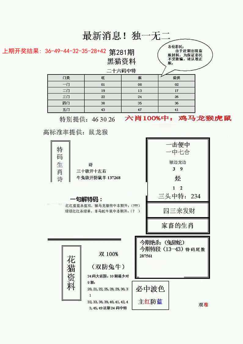 281期独一无二(正)[图]