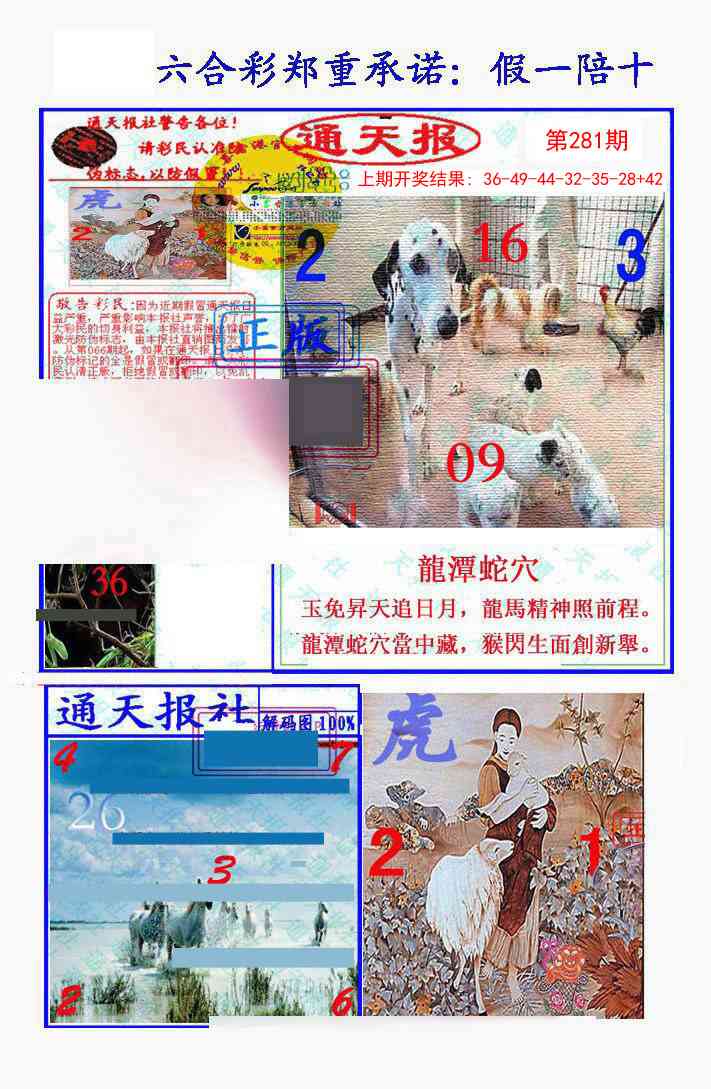 281期假一陪十通天报[图]