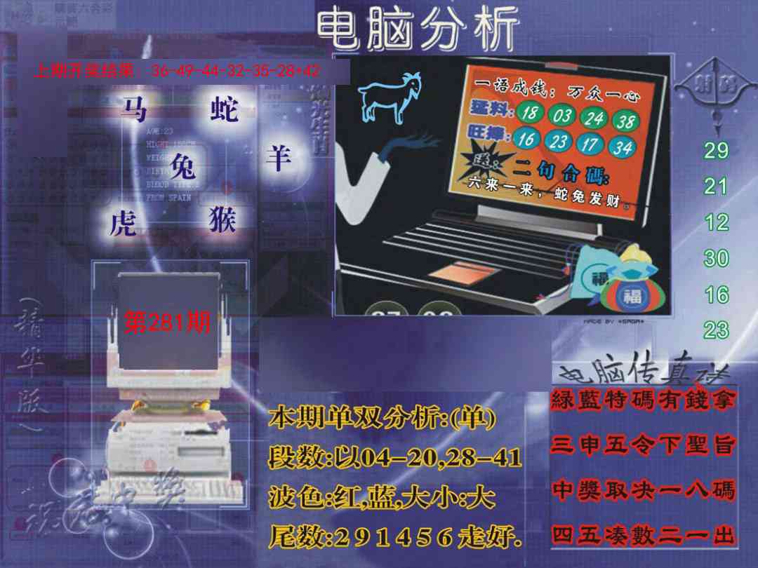 281期正版电脑分析贴士報[图]