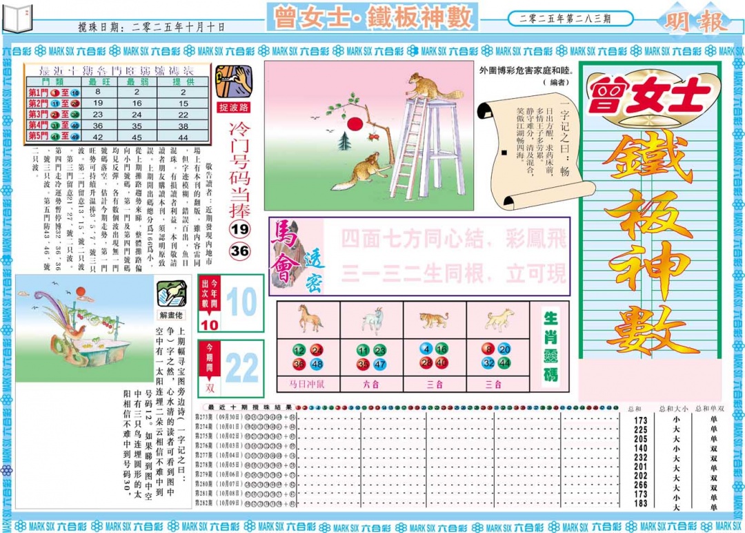 283期曾女士铁板神数A[图]