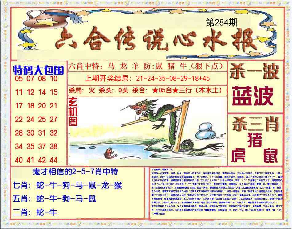 284期六合传说(心水版)[图]