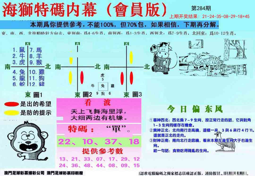 284期另版海狮特码内幕报[图]