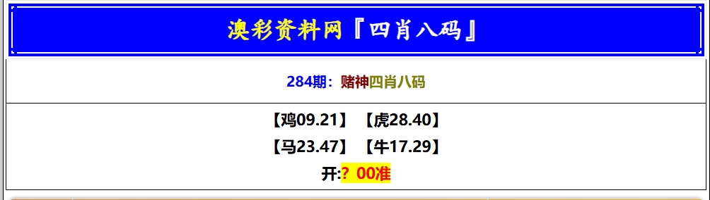 284期赌神四肖八码[图]