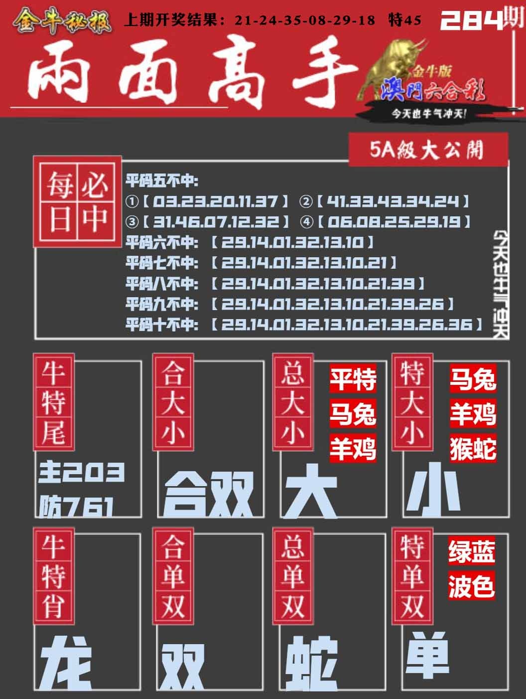 284期金牛两面高手[图]